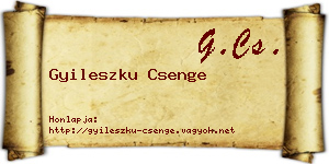 Gyileszku Csenge névjegykártya